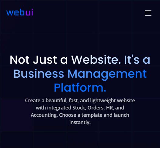 WebUI homepage screenshot